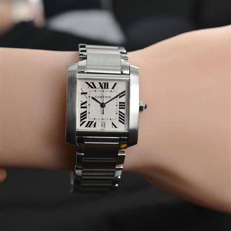 cartier tank francaise women's watch|cartier tank francaise large automatic.